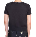 Prada Black Short Sleeve Knit Cardigan - 44
