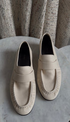 The Row Ivory Soft Leather Loafers - 36.5