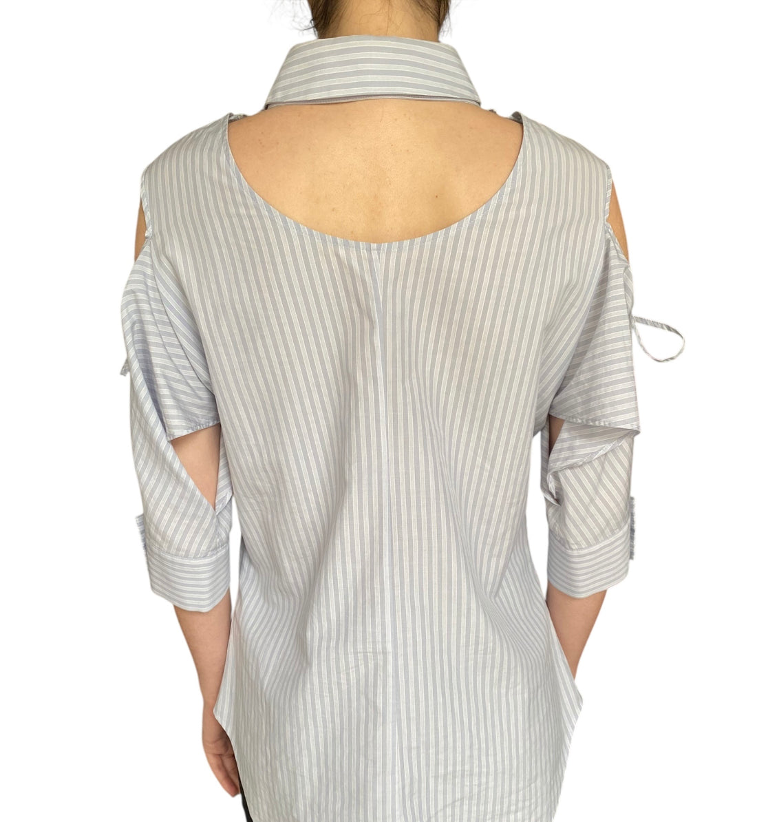 Yohji Yamamoto Striped Cutout Shirt - JP 1 / S-M / US 6