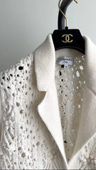 Chanel 22C Ivory Chunky Knit Cashmere Cardigan - FR38