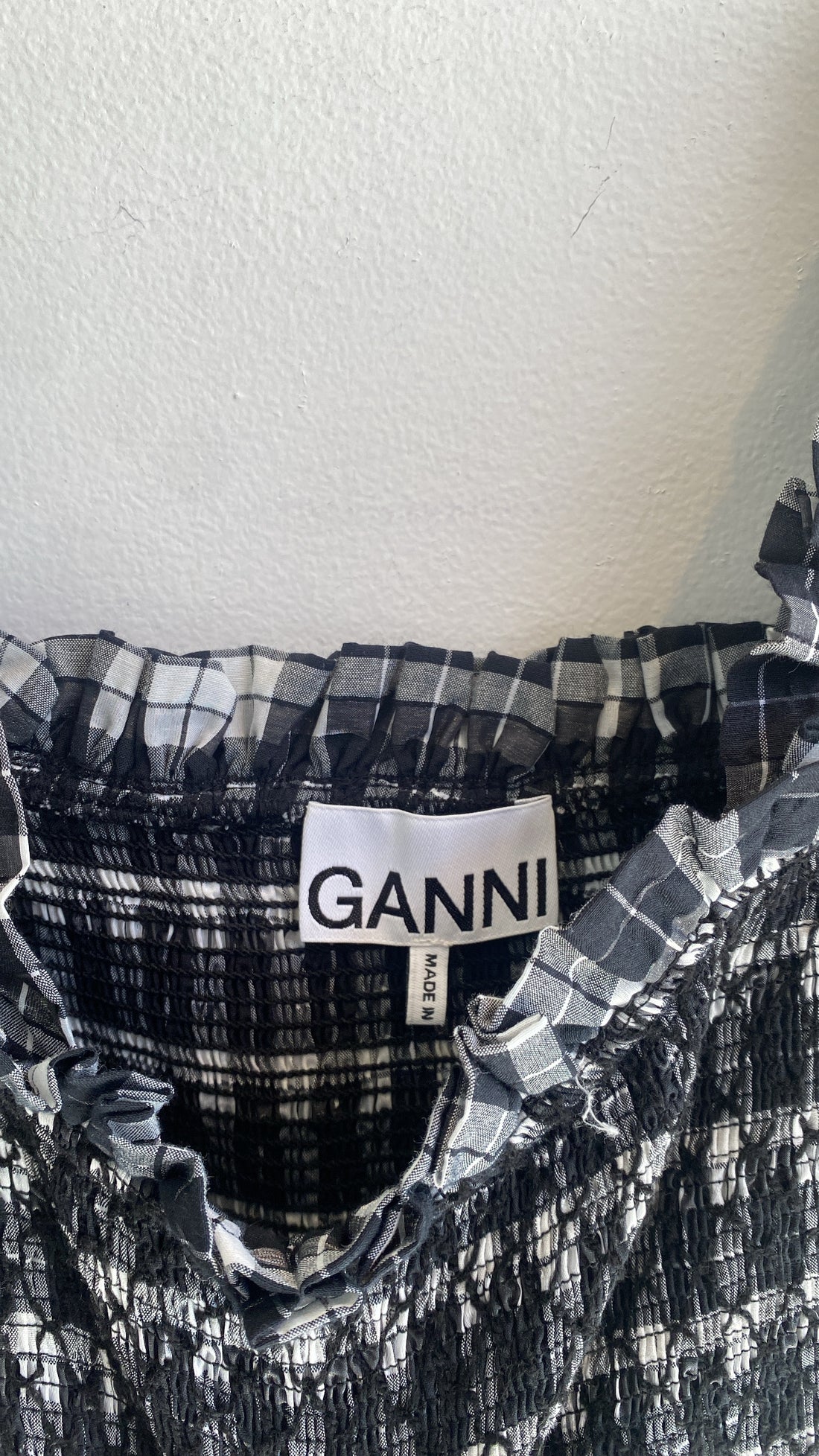 Ganni Gingham Maxi Dress - 38