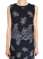 Giambattista Valli Black Floral Embroidered Boucle 2-Piece Tank & Skirt Set - IT 44 / US 6-8