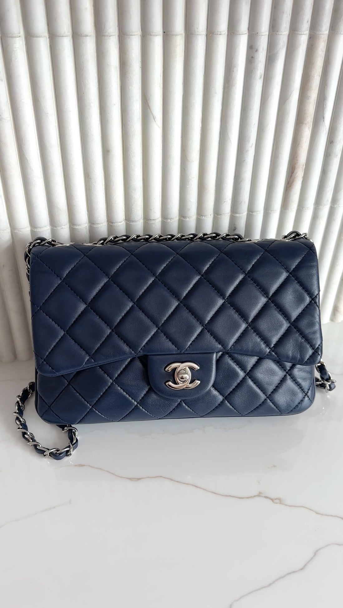 Chanel Midnight Navy Quilted Leather Medium Tender Touch Flap Bag