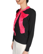 Gucci Black & Pink Silk Bow Cashmere Knit Long sleeve - L