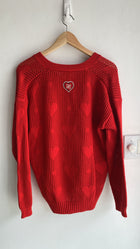 Fendi Red Heart Knit Sweater