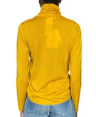 Max Mara Mustard Yellow Wool Turtleneck Sweater - L