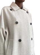 Brunello Cucinelli Beige Monili Embellished Hand-Finished Cashmere Coat - 38 / US 2-6