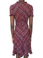 Alexander McQueen Red Tweed Midi Dress - 40 / US 2