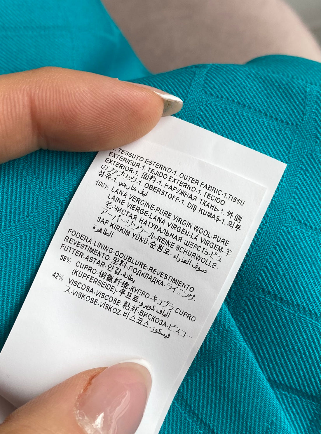 Versace Turquoise Croc Embossed Blazer