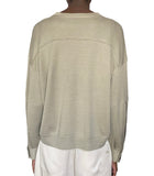 Brunello Cucinelli Beige Monili Sleeve Sweater - S