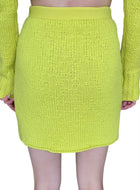Bottega Veneta Chartreuse Wool & Cashmere Knit Pencil Skirt - XS / US 0-2