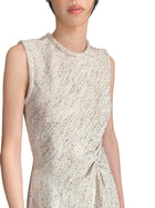 Giambattista Valli Ivory Asymmetric Draped Tweed Gown - IT 44 / US 6-8