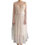 Givenchy Ivory Mesh Pearl Gown - 6/8
