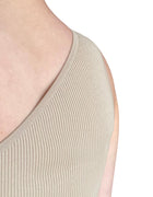 Toteme Beige One-Shoulder Ribbed Dress - XS / US 0-2