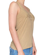 Balmain Beige Logo Tank Top - 38