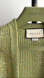 Gucci Green Knit Heavily Glass Beaded Cardigan Sweater - M (6/8)