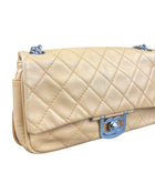 Chanel Beige Lambskin Icons Secret Label Shoulder Bag