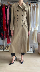 Christian Dior Beige Cotton Gabardine Double Breasted Trench Coat - IT 42 / US 4-6
