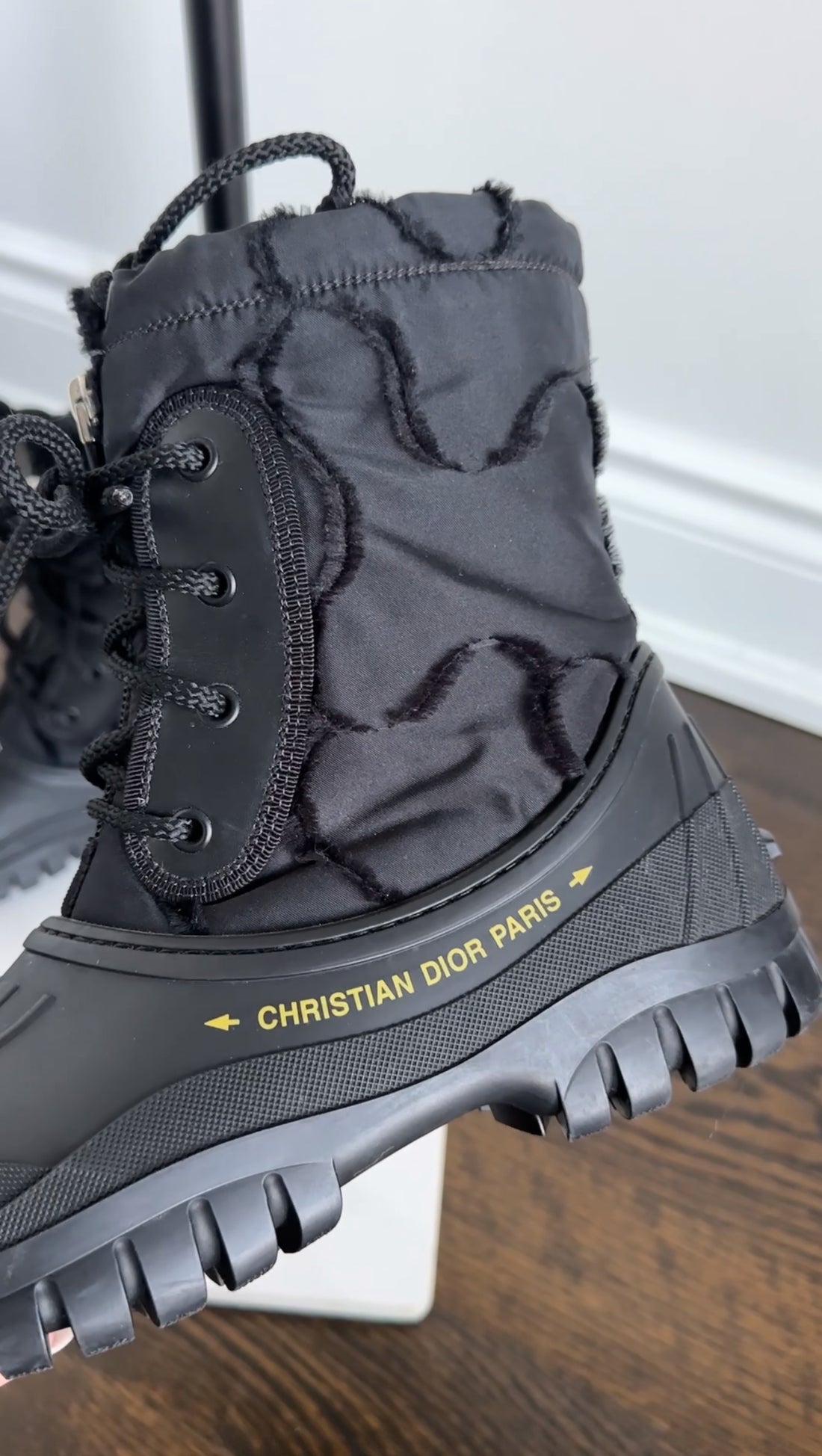 Christian Dior Dventure Camo Nylon Rubber Lace Up Boots - 37