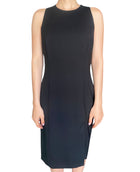 Versace Black Sleeveless Shift Dress - 44 / US 8