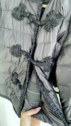 Ermano Black Scervino Quilted Embroidered Jacket
