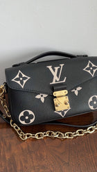 Louis Vuitton Black Monogram Empreinte Pochette Metis East West