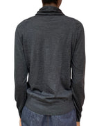 Hermes Navy Cashmere Wrap Knit Sweater - 42 / US 6