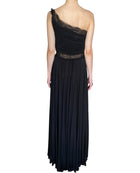 Giambattista Valli Black Lace Trim One-Shoulder Evening Gown - IT 44 / M / US 6-8