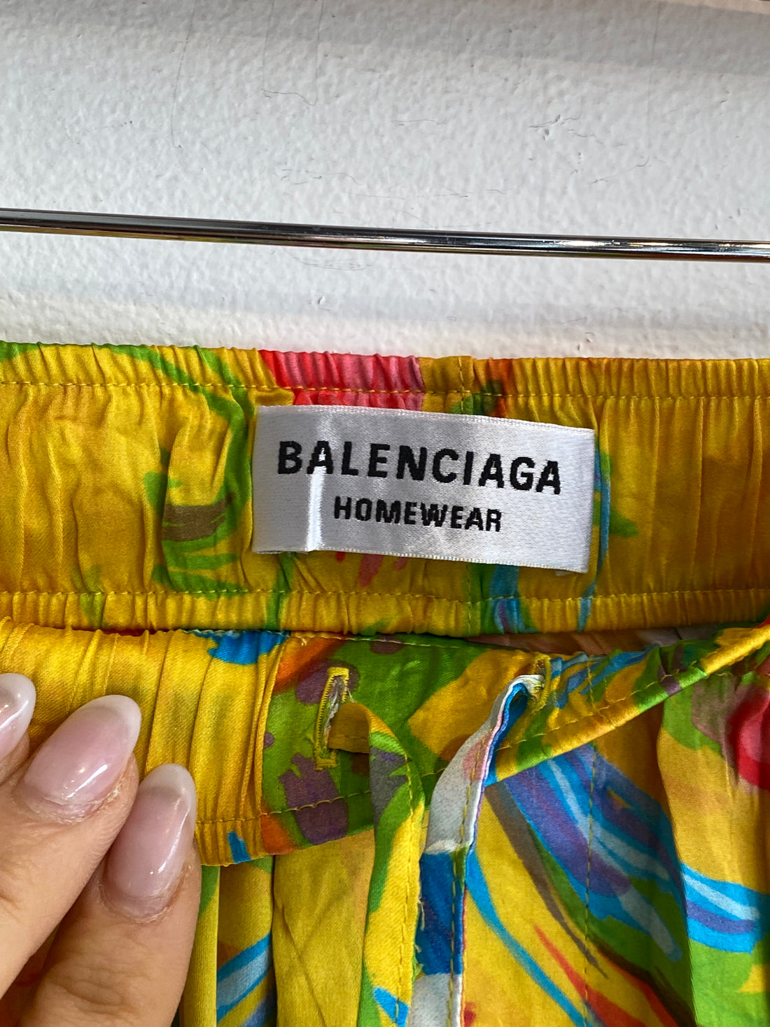Balenciaga Satin Floral Print Shorts