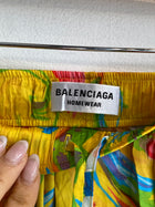 Balenciaga Satin Floral Print Shorts
