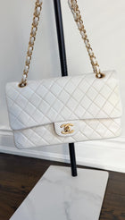 Chanel Vintage 2000 White Medium Classic Double Flap Bag GHW
