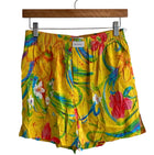 Balenciaga Satin Floral Print Shorts