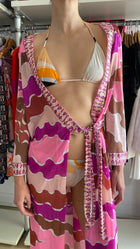 Emilio Pucci Orange & Pink Swirl Printed Two-Piece Bikini Set - US 6