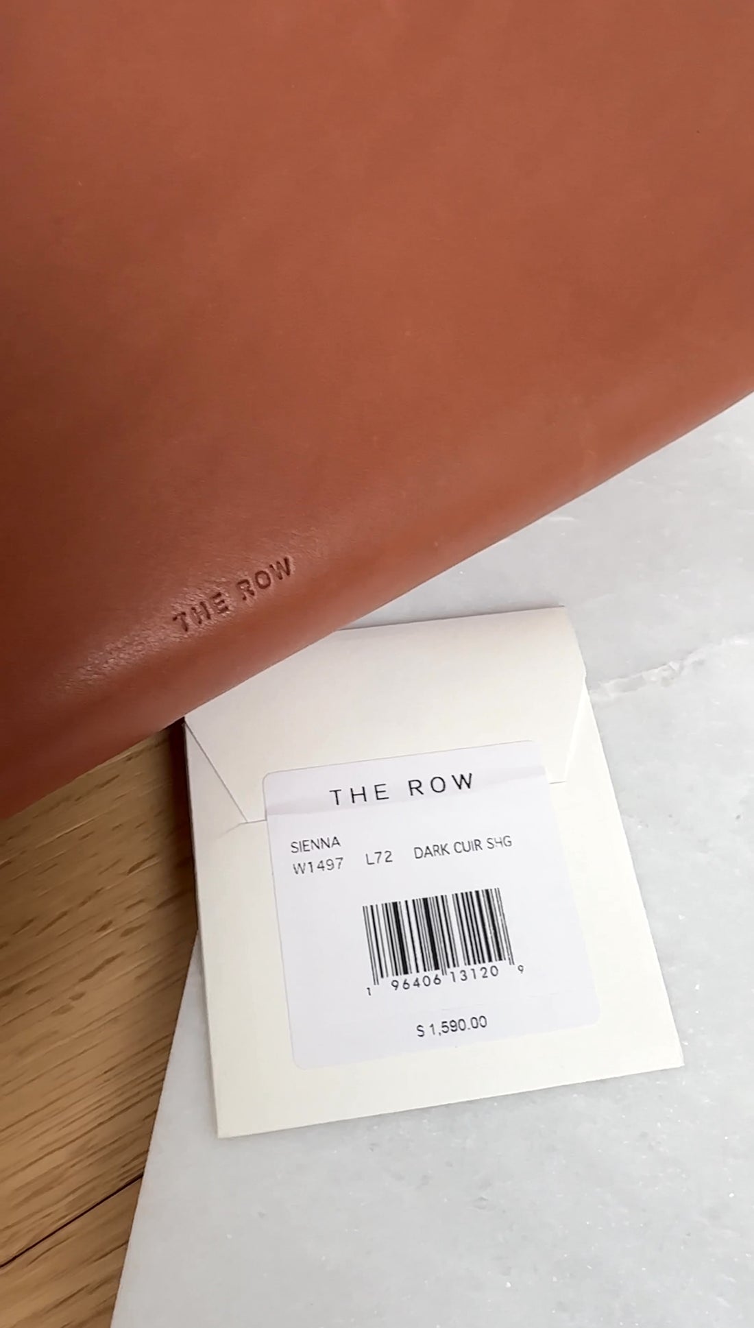 The Row Brown Soft Calfskin Sienna Clutch Bag