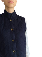 Loro Piana Navy Quilted Cashmere Vest - M / US 4-6