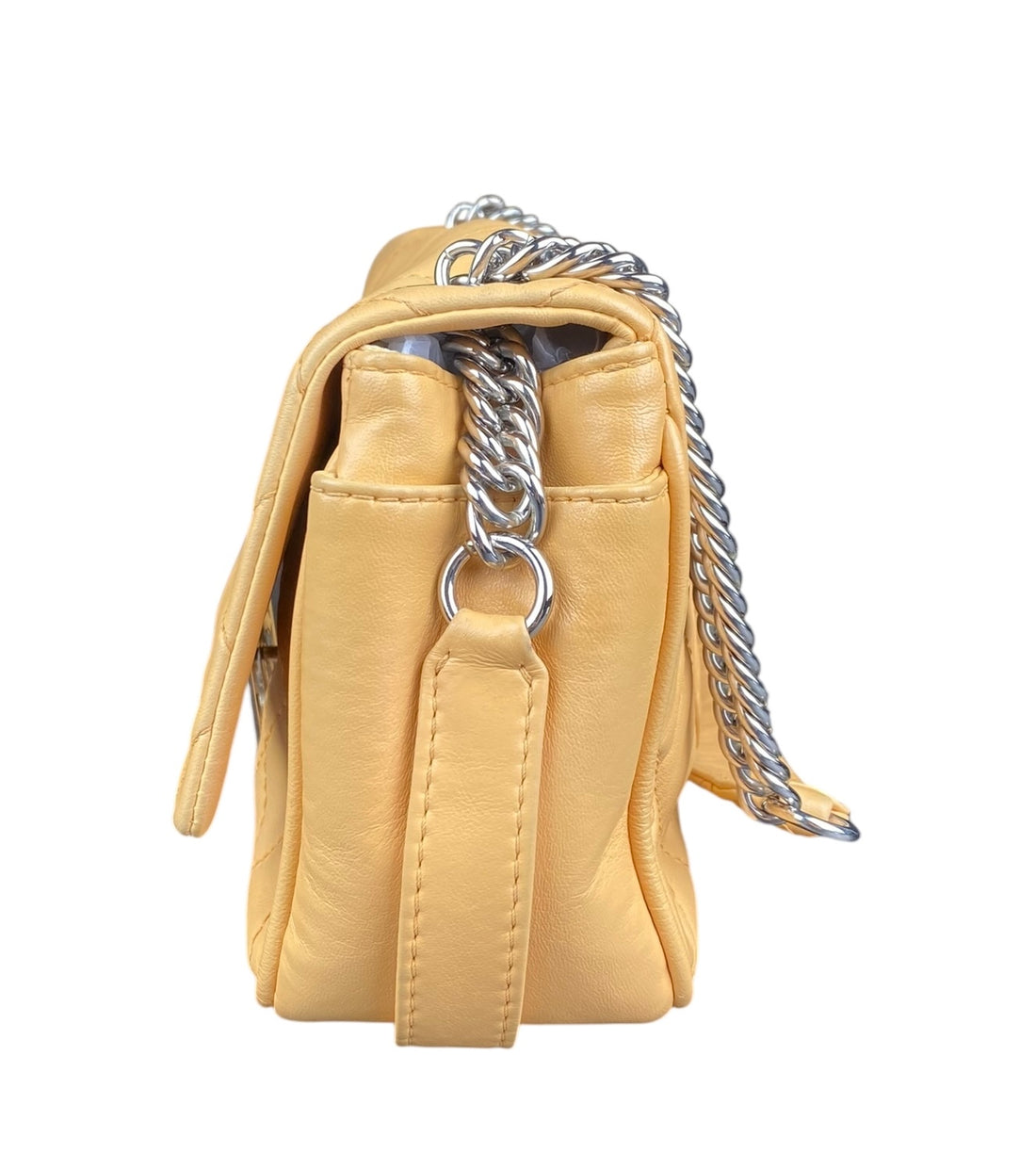 Chanel Beige Lambskin Icons Secret Label Shoulder Bag