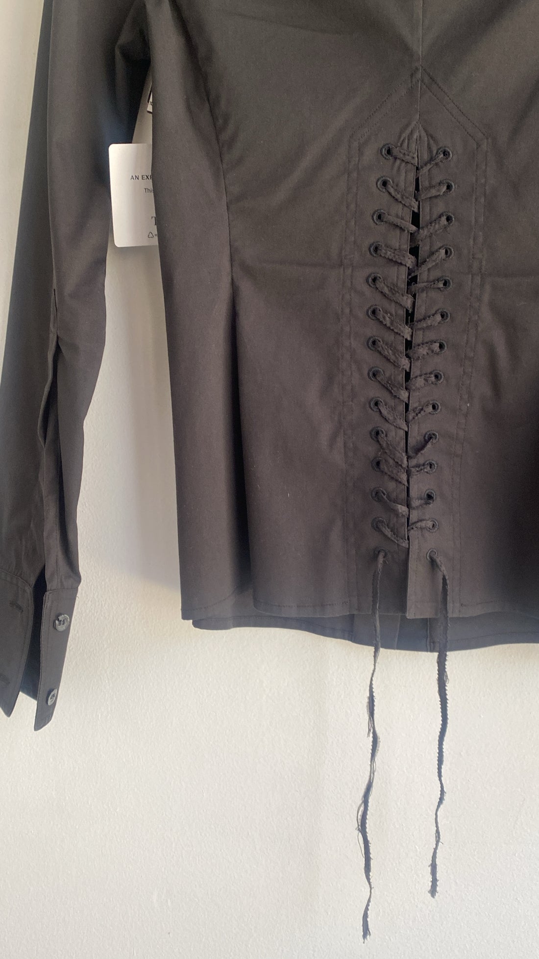 Gucci Tom Ford Black Corset Shirt - 38