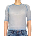 Ermanno Scervino Blue Knit Tee - M