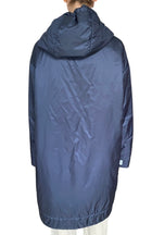 Max Mara Navy Cameluxe Hooded Long Nylon Coat - 2 / US 4-6
