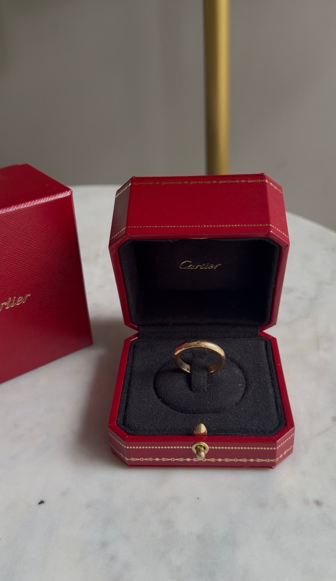 Cartier 18K Yellow Gold 4mm 1895 Wedding Band - 58