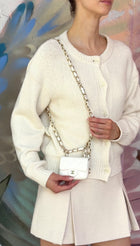 Chanel White Caviar Quilted Leather Mini Flap Belt Bag