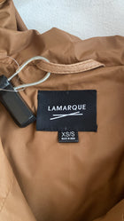 Lamarque Brown Leather Puffer