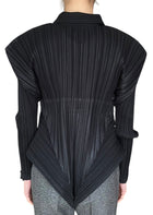 Issey Miyake Black Pleated Structured Shirt - M / US 6