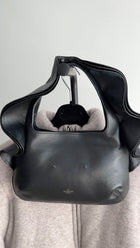 Valentino Atelier Small Black Leather Ruffle Hobo