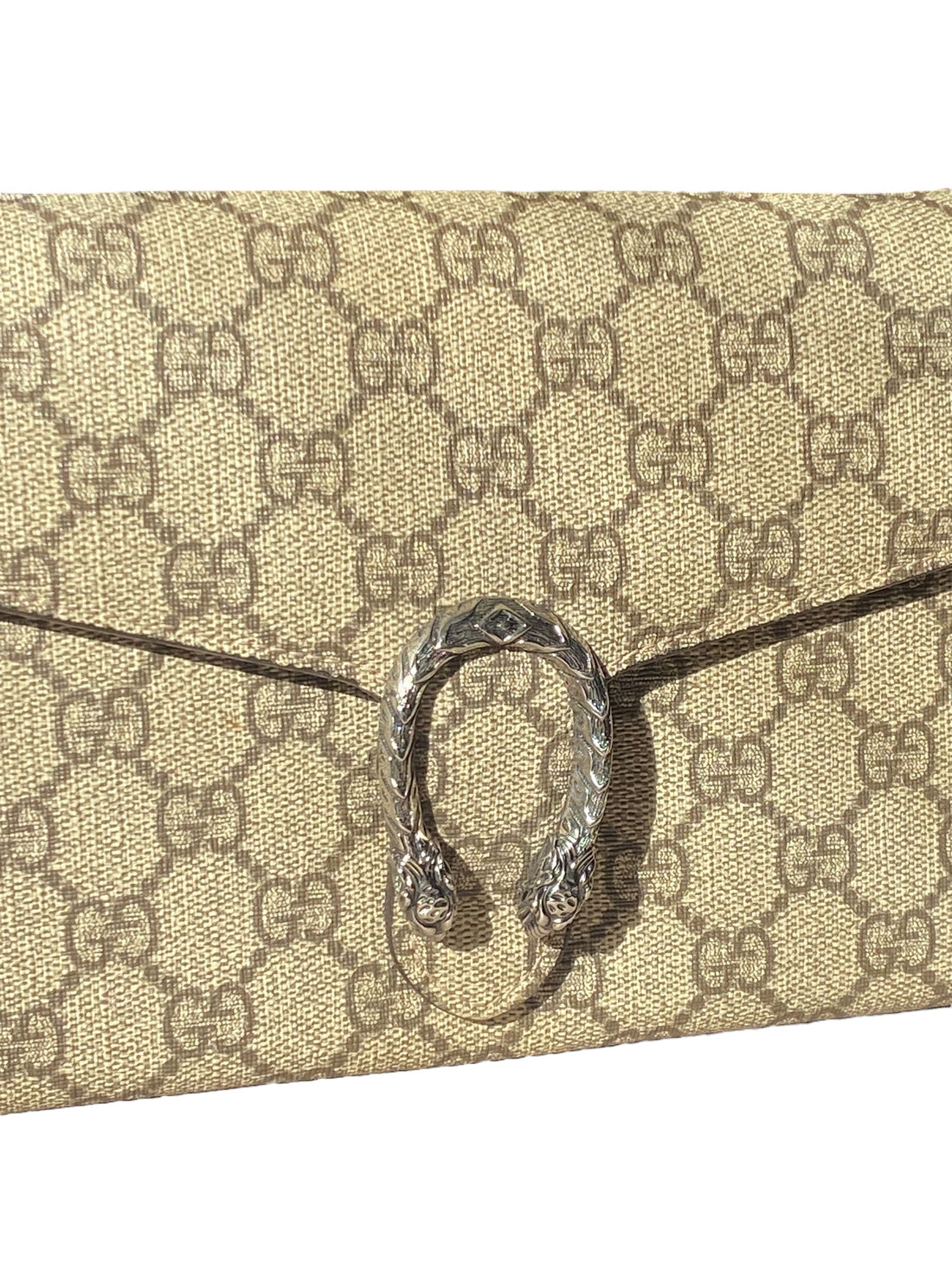 Gucci Monogram Canvas Dionysus Wallet on Chain Crossbody Bag