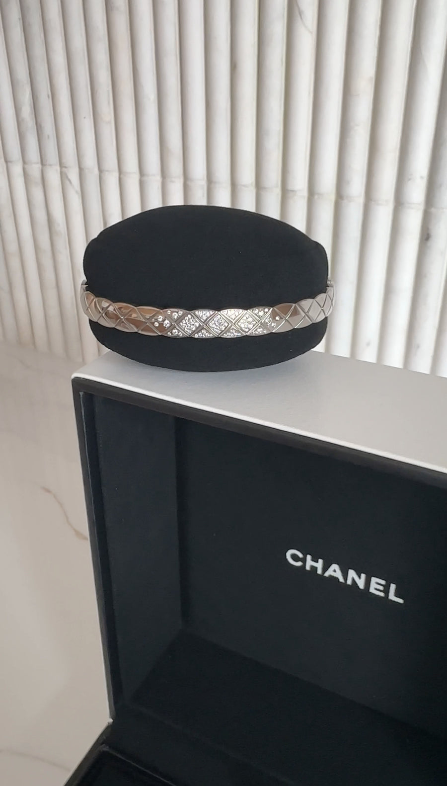 Chanel Coco Crush 18k White Gold and Diamond Bracelet - M