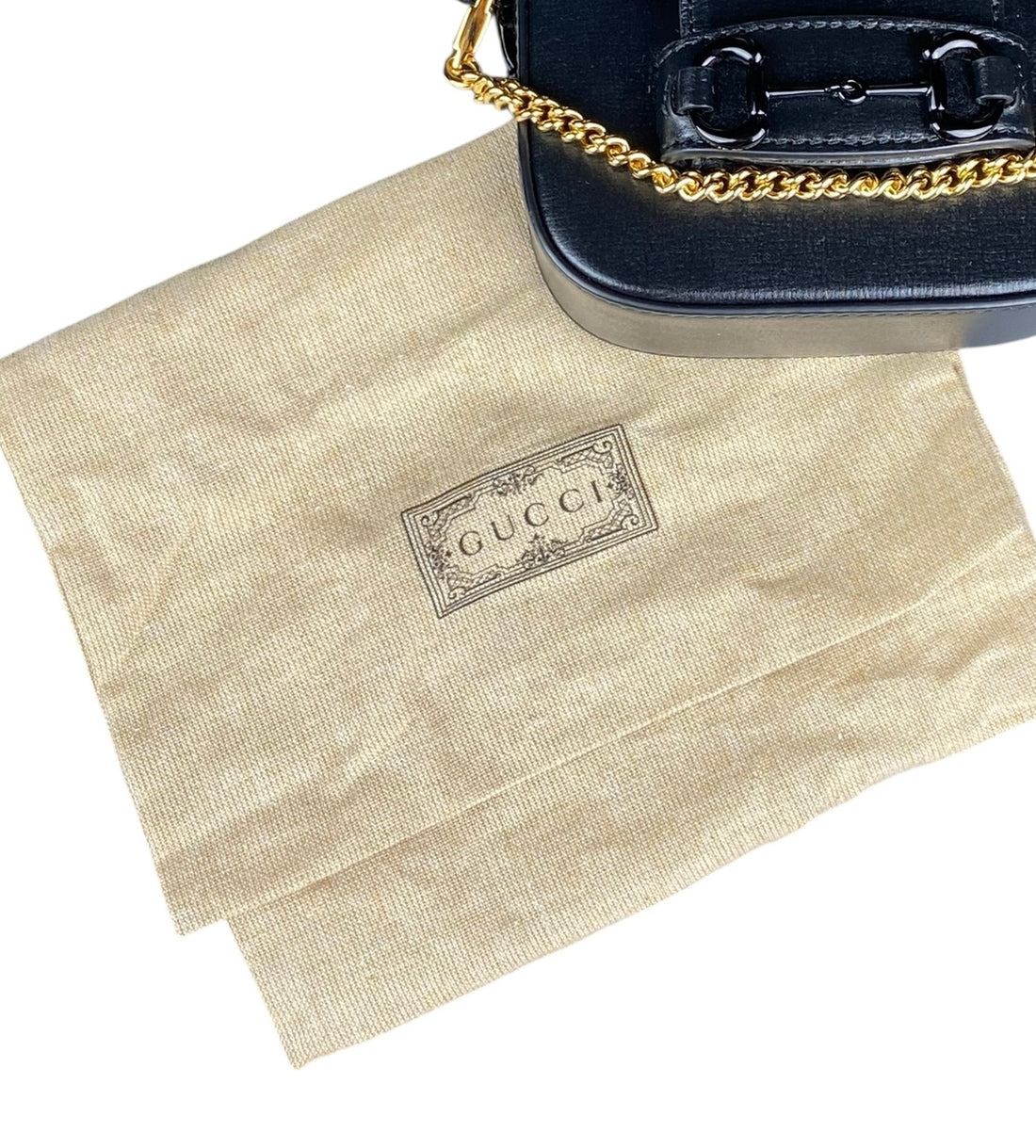 Gucci Black 1995 Horsebit Belt / Mini Wallet Bag