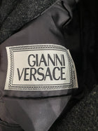 Versace Grey Vintage Speckled Wool Blazer - 54