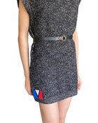 Louis Vuitton 2023 Grey Knit Wool Shift Mini Dress - S