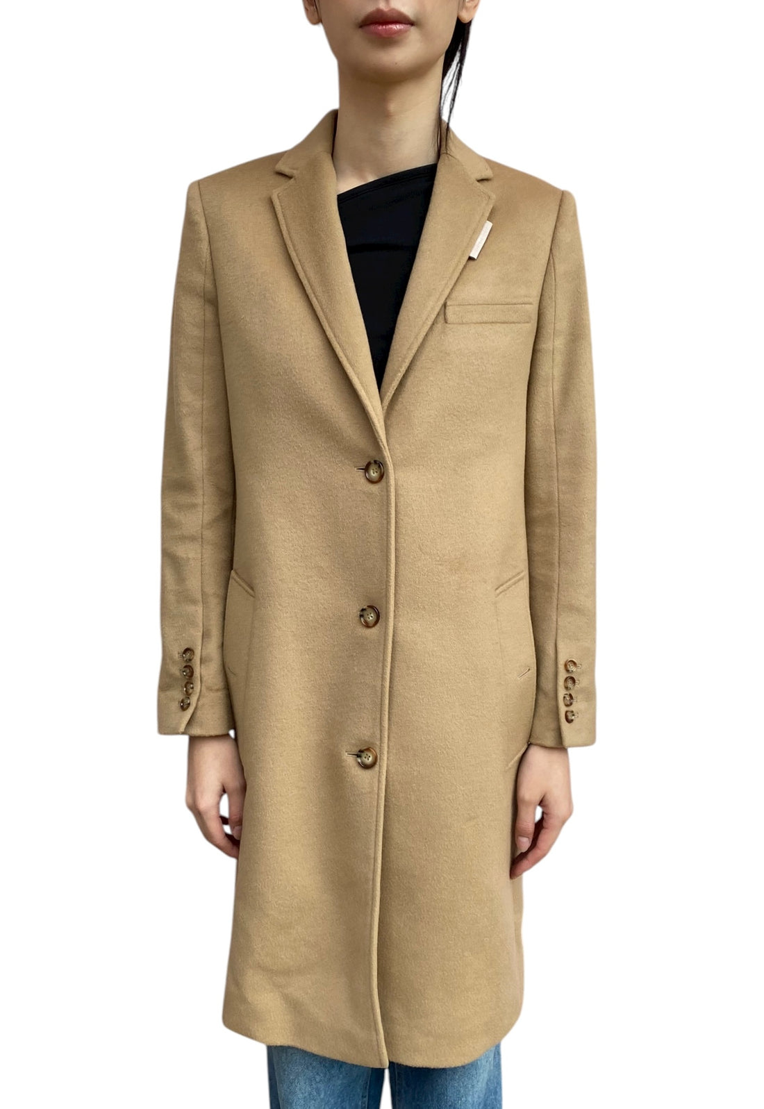 Burberry Tan Bramley Long Wool Coat - US 6